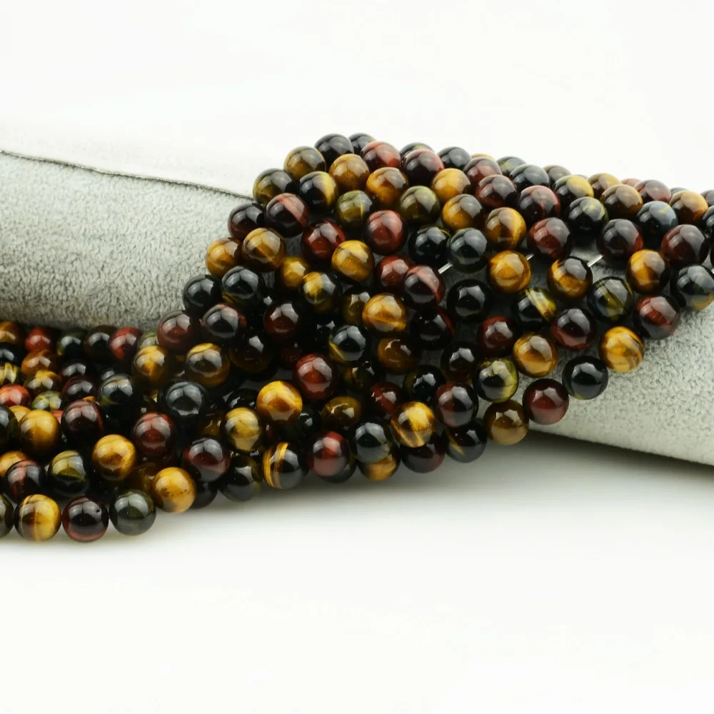 

Natural Mixed Color Tiger Eye Stone Loose Round Beads 8mm,10mm