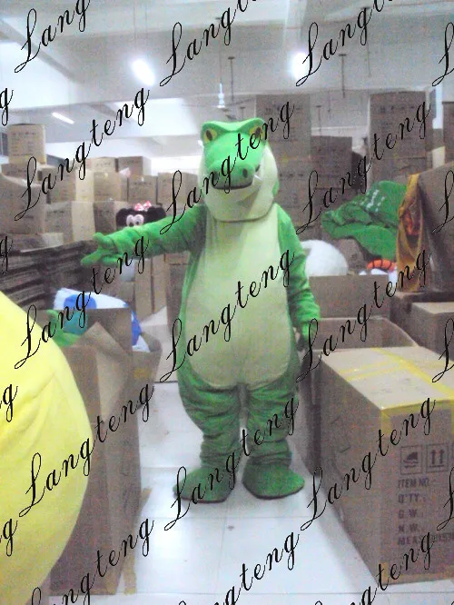 New Hot Sale Crocodile Alligator Plush Mascot Costume Adult Size Fancy Dress Suit Free Shipping