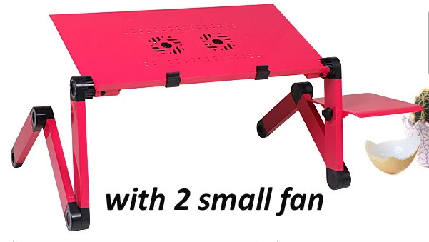 

(2 fan) Multi Functional foldable laptop table stand notebook Desk mount with mouse pad laptop stand for bed computer holder