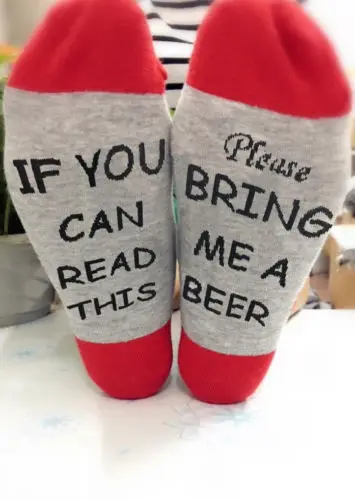 Хит 2019 модные носки унисекс с надписью If You Can Read This Bring Me Wine хлопковые теплые
