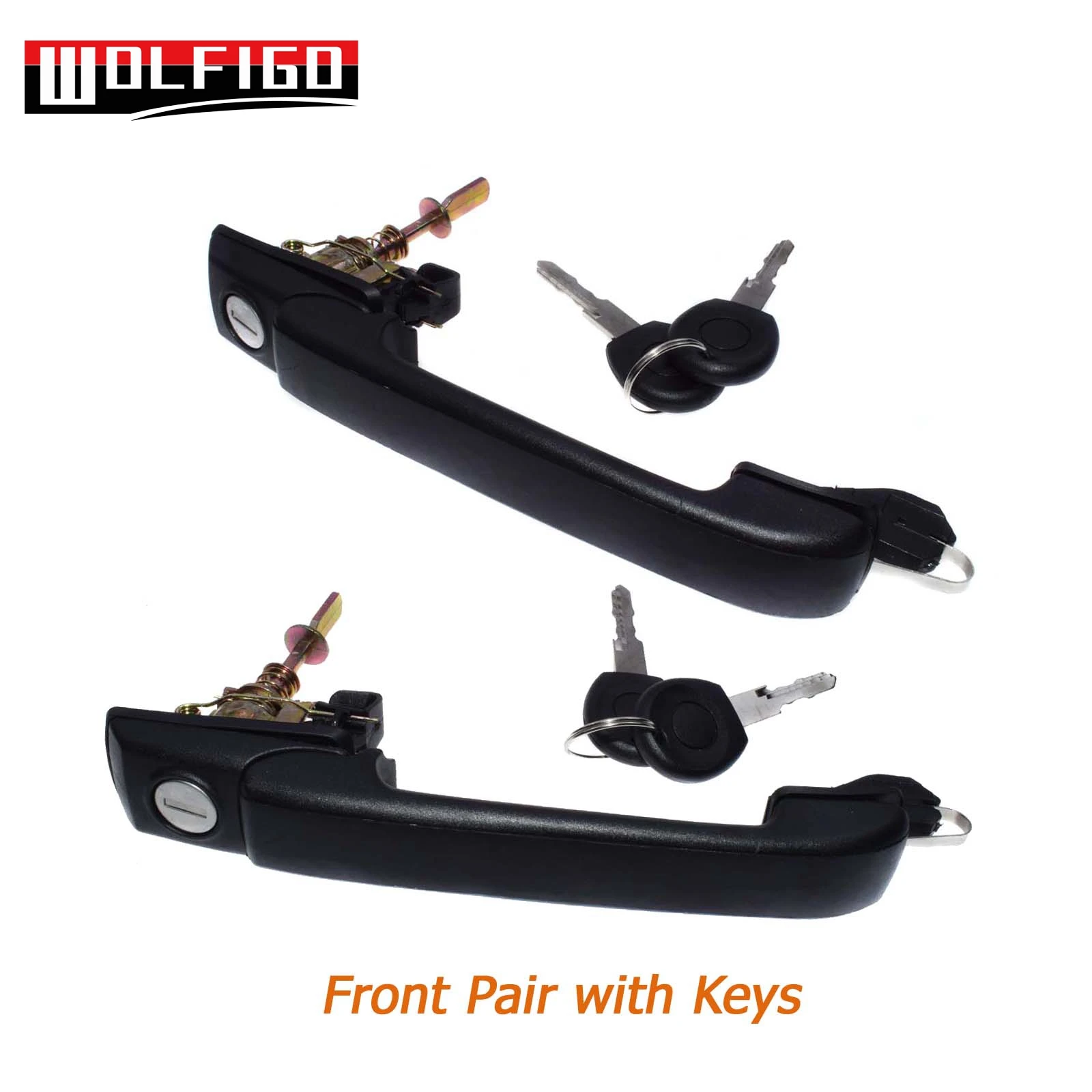 

WOLFIGO For VW Golf J-etta Mk3 III VR6 Front Rear LH RH Outer Door Handles W/ Keys 1H0837207,1H0837207B,1H0837207C,1H4839205