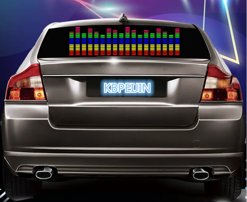 

Music Car Sticker Sound Activated Equalizer Neon Light Car Styling for BMW e46 e90 e39 f30 f10 e36 e60 x5 e53 f20 e34 90x25cm