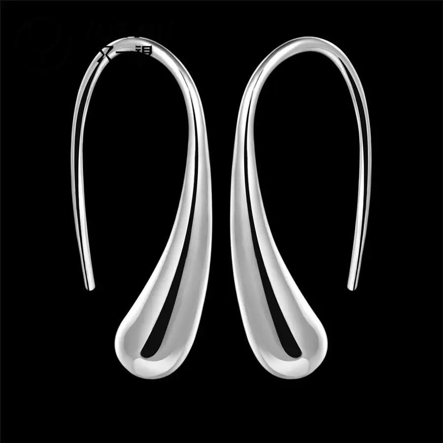 Fashion Silver plated Earrings Water Drop/Teardrop/Raindrop Drop Earrings Dangle Earrings for Women Wholesale Jewelry Gift E004 - Image 6