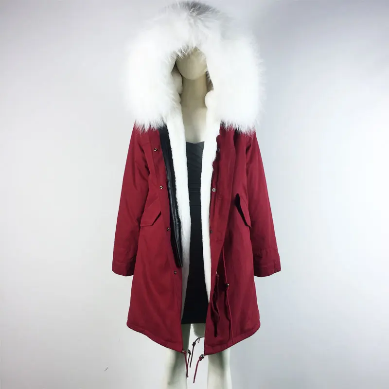 raccoon Collar unisex Fur Parka|jacket 