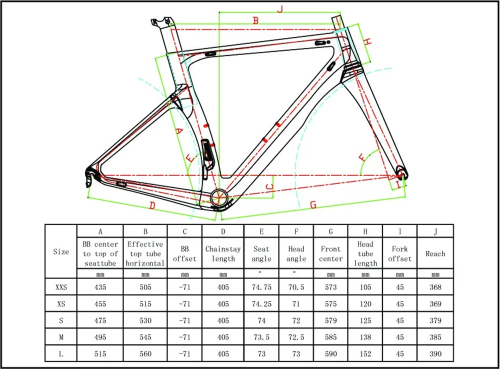 Cheap LEADXUS UAM240 Road Carbon Frame Mechanical or Di2 Road Bike Carbon Bicycle Frame+Fork+Seat Post+Headset+Clamp Size XXS/XS/S/M/L 0