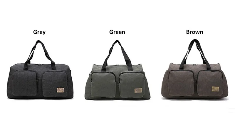 Зеленый пользовательские прочное полотно путешествия Чемодан сумка спортивная сумка