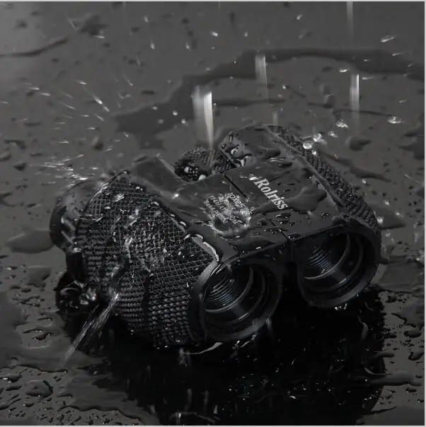 US $17.66 Hot 10X25 HD All-optical green film waterproof binoculars high power scope Folding Pocket telescope