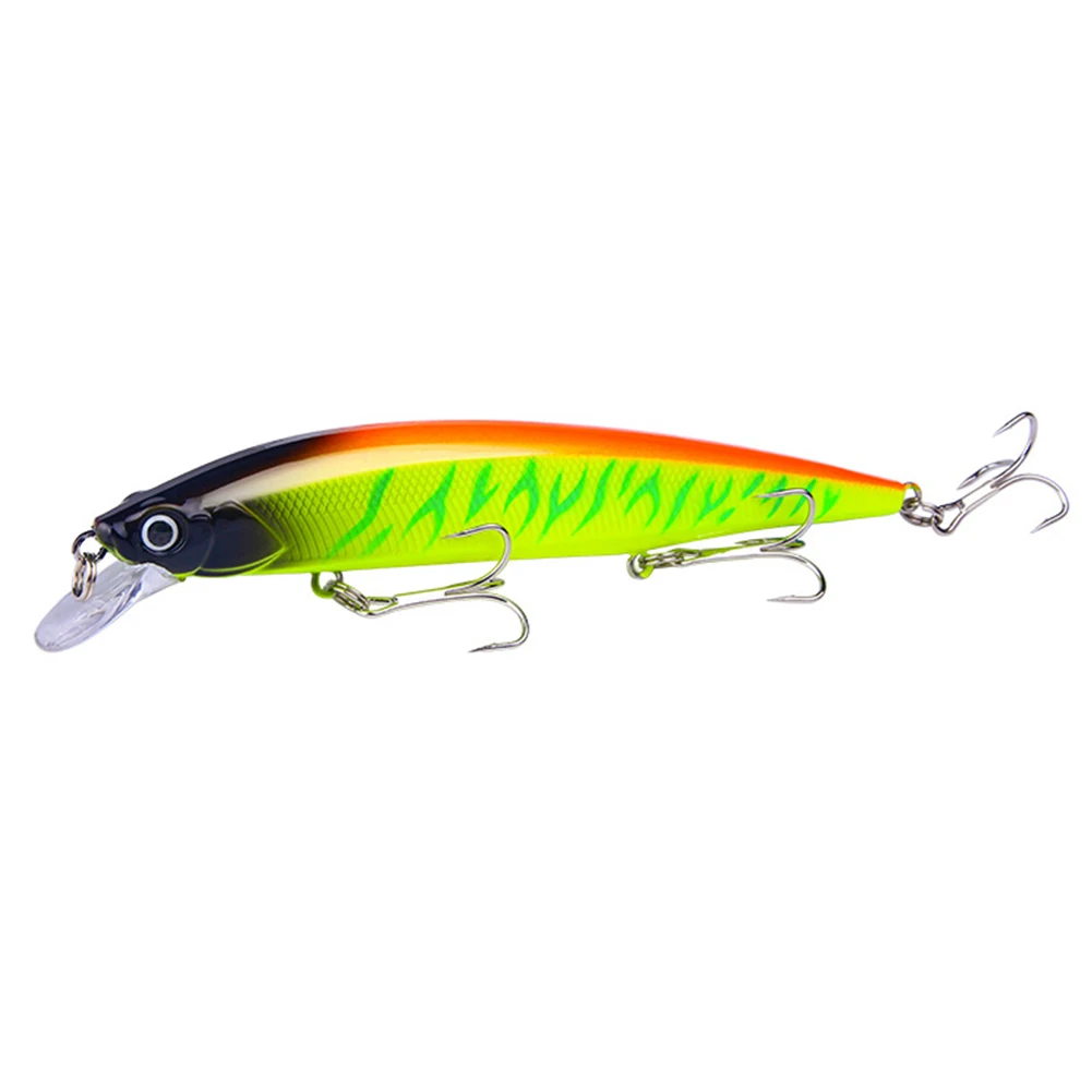 Bass Squatting Squid Artificial Fly Hooks Fishing Lures 3D Eyes Floating Colorful Plastic Tackle Long Shot Minnow Hard Wobbler