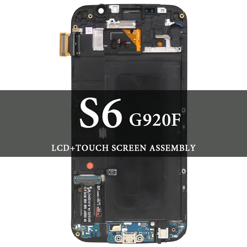 

Super AMOLED LCD For Samsung S6 LCD Dispaly With Frame With Touch Screen Assembly For Samsung G920F LCD Digitizer Replacement