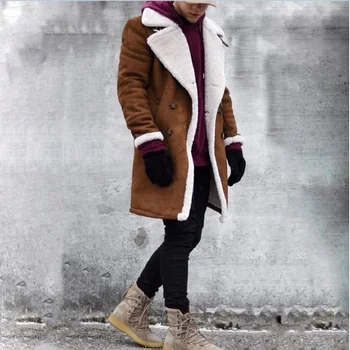 

2020 Fashion Winter New Jacket Men Warm Coat Fashion Casual Parka Medium-Long Thickening Coat Men for Winter Men Wool Coat