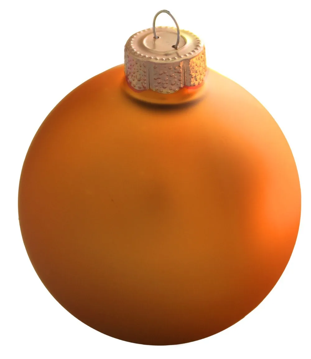 Индивидуальные Принимаем-безделушки украшения Рождественская елка украшение из стеклянных шариков 80 мм оранжевый шар орнамент-блестящий