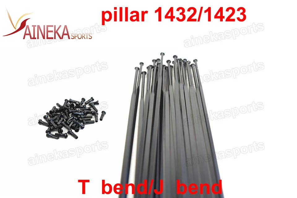 Bike Spoke Pillar 1432 PSR Aero Stainless Steel J-bend//Straight Bicycle Spoke