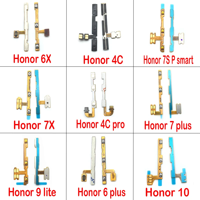 

1pcs New Power Button On Off Volume Button Flex cable For Huawei Honor 4C Pro 7S 6X 7X / 6 7 plus / 8 9 lite /honor 10 / P Smart