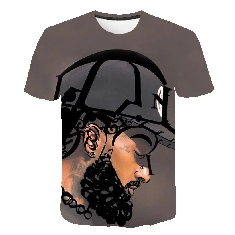 Короткая футболка с принтом Rapper nipsey hussle, Мужская/женская футболка в стиле Харадзюку, хип-хоп, футболка с коротким рукавом, крутая уличная одежда nipsey hussle - Цвет: picture color