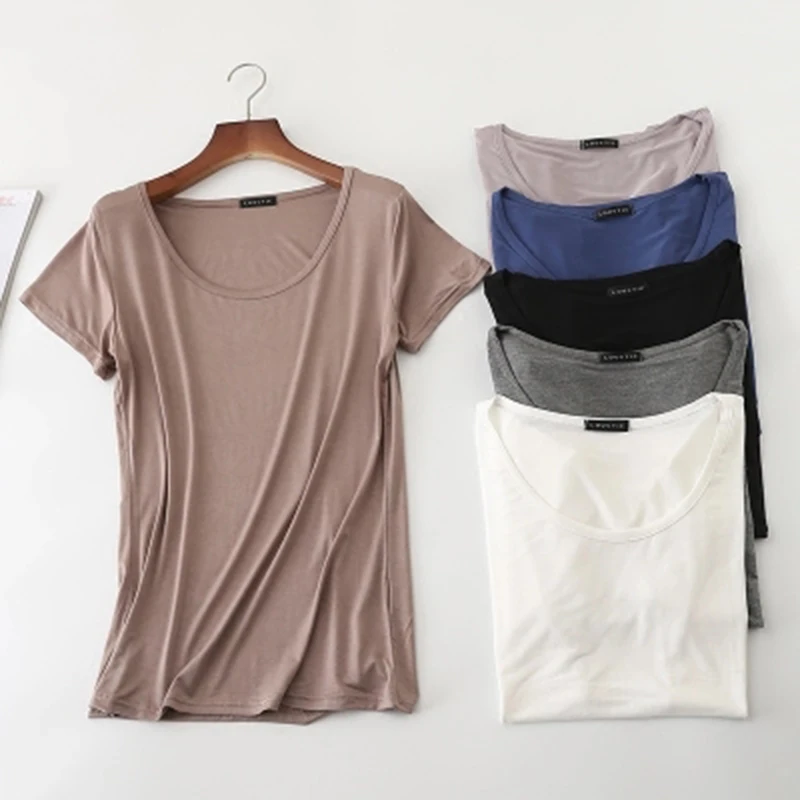 

womens top Lady Cotton long sleeve O-neck top woman tshirt all match Basic t-shirt black gray white color woman tshirt bts