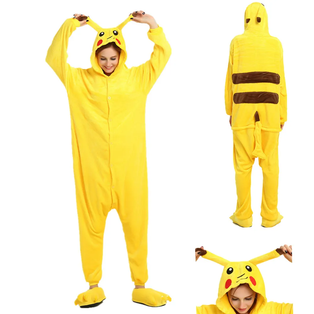 Взрослых Кигуруми Onesie животных Костюм Для женщин аниме Косплэй пижамы
