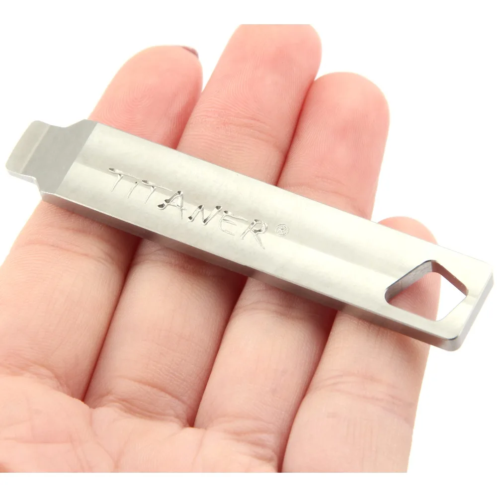 Chave de Fenda Tag para Pry Titaner Titanium Barra Pacote Abridor id Crachá Multi Funcional Tag 6 Ferram. atividade ar livre