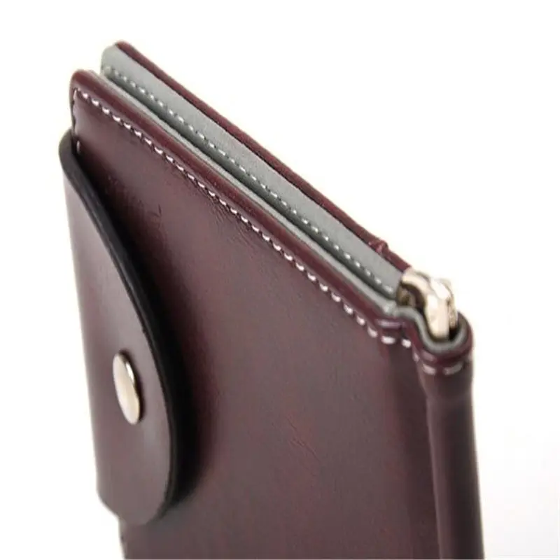 Абсолютно и качественный Роскошный деловой мужской Ультратонкий кожаный бумажник с зажимом для денег ID кошелек для кредитных карт кошелек мужской L* 5