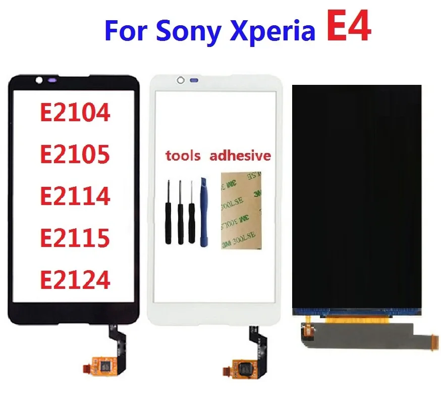 ЖК дисплей для Sony Xperia E4 сенсорный экран дигитайзер Датчик E2104 E2105 E2114 E2115 E2124