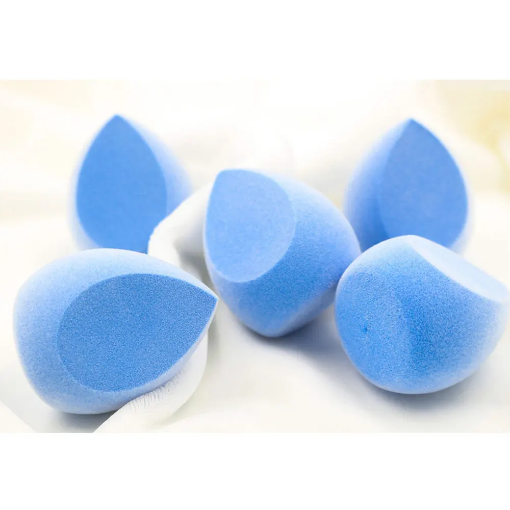 

1Pcs Blue Makeup Sponge Non-Latex Microfiber Fluff Surface Easy To Carry Powder Liquid Foundation Smooth High Quality Cosmetic