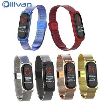 

Metal Magnetic Loop Band For Xiaomi MI band 4 Smart Watch Bracelet Strap Mi band 4 Replacement Accessories buckle Belt