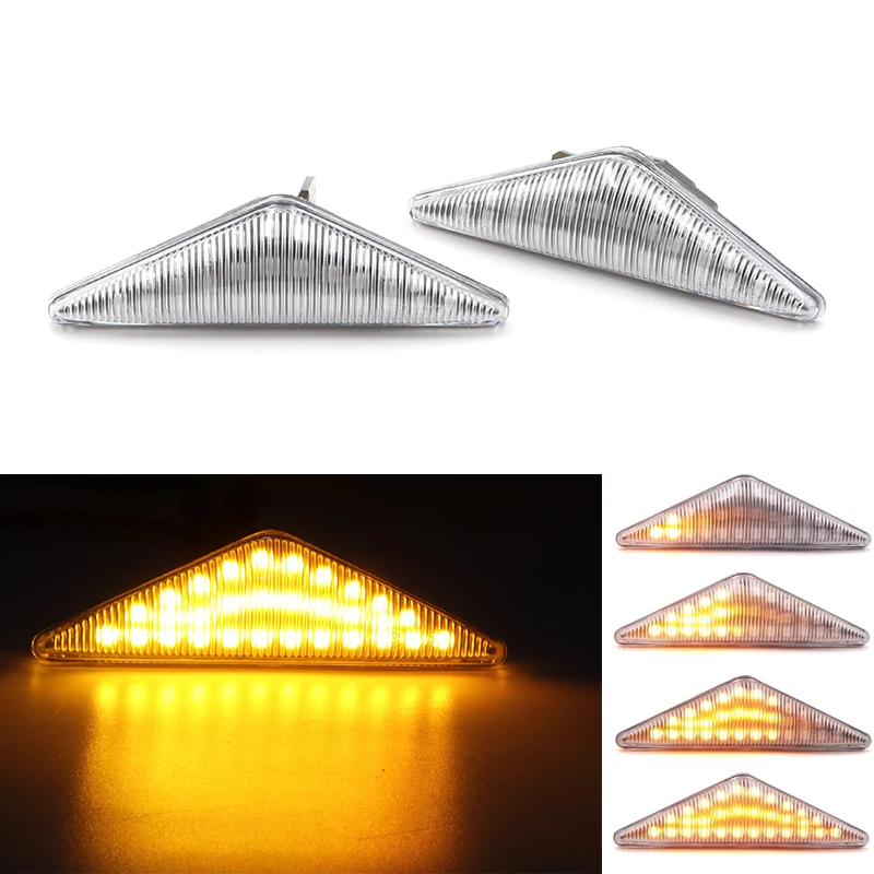 

2 Pieces Amber Dynamic Flowing Led Side Marker Turn Signal Light Sequential Blinker Light For Ford Mondeo 2000-2006 Focus MK1