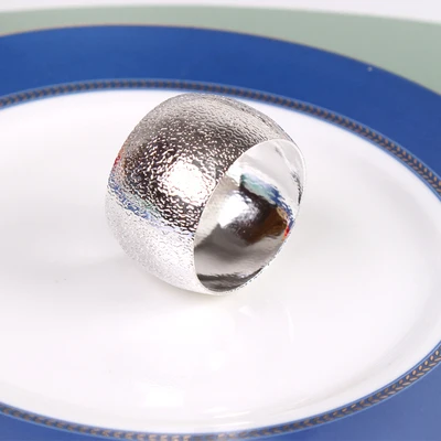 4 X кольцо из горного хрусталя выдалбливают ужин вечерние поставки День рождения Свадьба Отель Ресторан металлическая для салфеток пряжка - Цвет: star silver