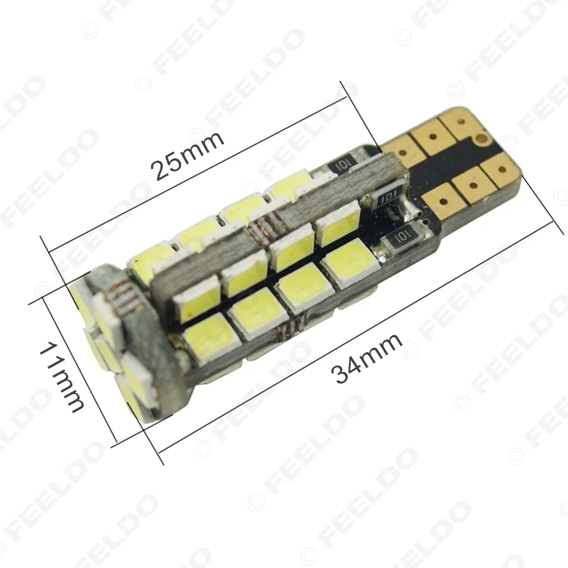 FEELDO для выведения токсинов, 40 шт 7-Цвет T10 2835 30SMD Canbus Error Free светодиодный индикатор автомобиля двери боковой габаритный фонарь# HQ1302