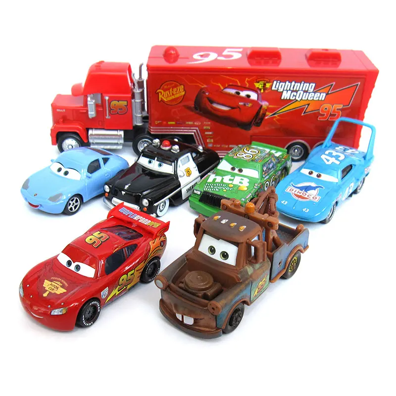 1:55 из металлического сплава disney Pixar Cars 2 3 Lightning McQueen HTB The Kings Ramirez Dinoco Jackson Mack Uncle Truck игрушка автомобиль подарки