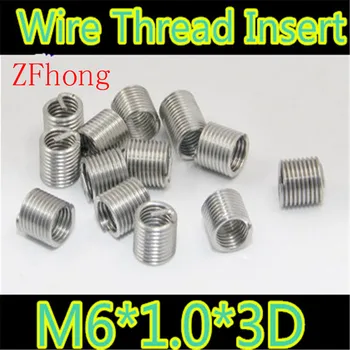 

100pcs m6 x 3D M6*3D metric thread repair insert sus304 M4 Thread Series wire thread inserts