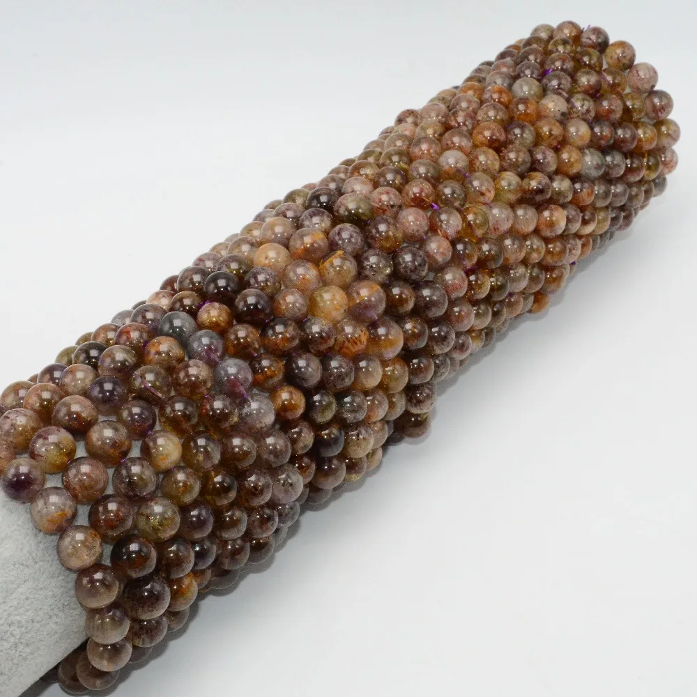 Натуральный специальный цвет cacosenite круглые бусины браслеты-8 мм, 10 мм