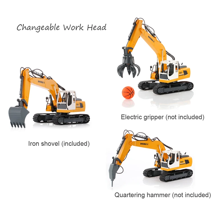 1:16 RC экскаваторы RC грузовик 17ch пульт дистанционного управления инженерный экскаватор Многоцелевой DIY сплав инструмент модель транспортных средств детские игрушки