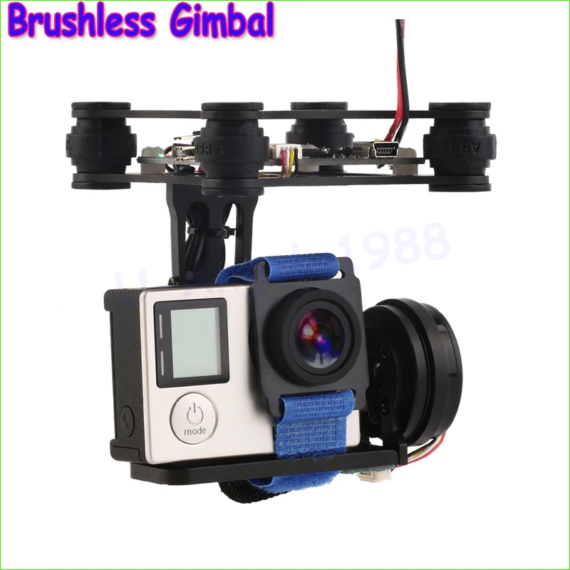 Wholesale 1set FPV 2 Axle Brushless Gimbal With Controller For Phantom GoPro 3 4 Dropship