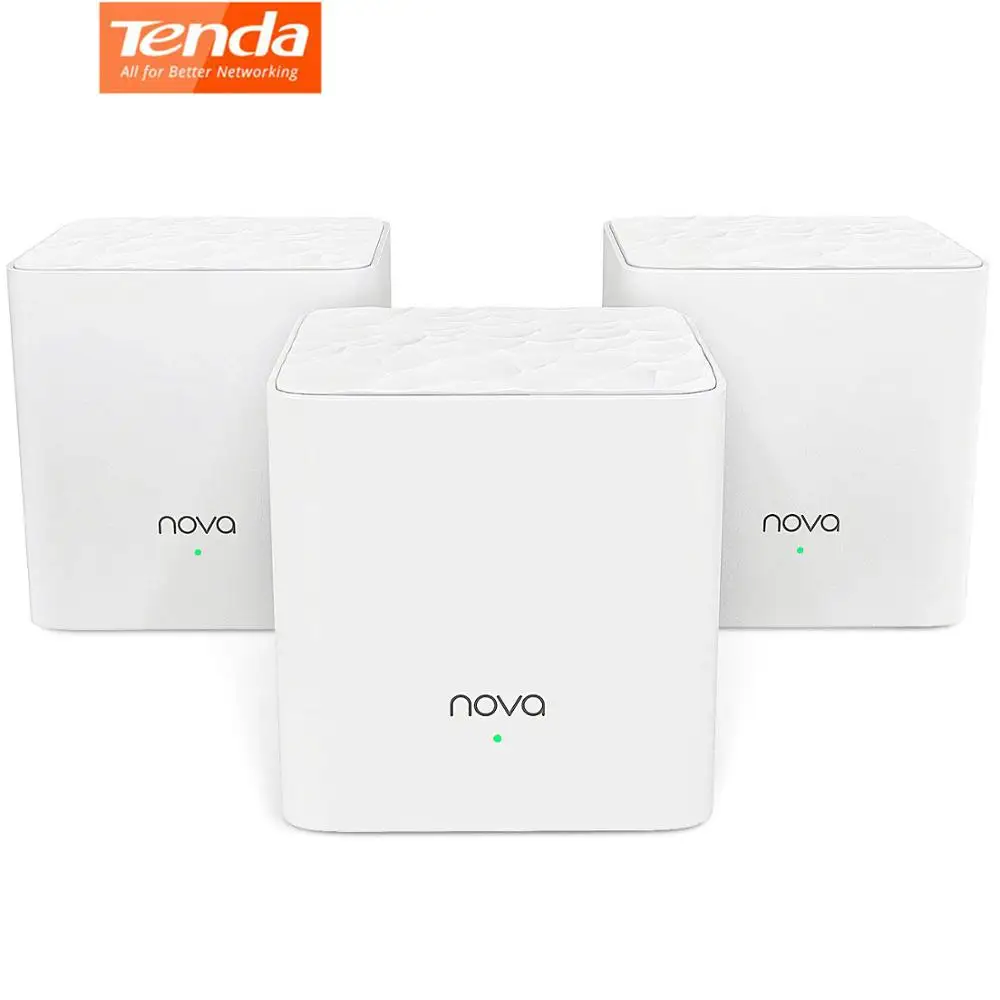 

Tenda Nova MW3 Wifi Smart Router AC1200 Dual Band 2.4/5Ghz Whole Home Wi fi Coverage Mesh WiFi System Wireless Bridge APP Manage