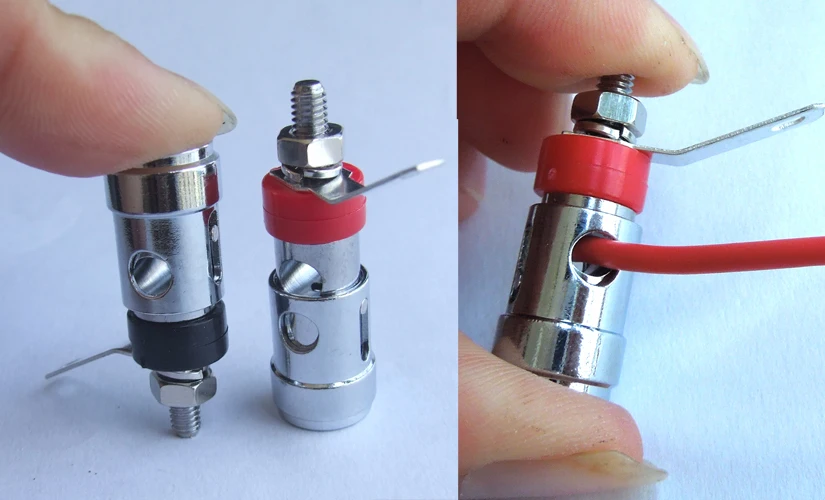 10pcs/lot Speaker Terminal Spring Loaded Press Cable Audio Power
