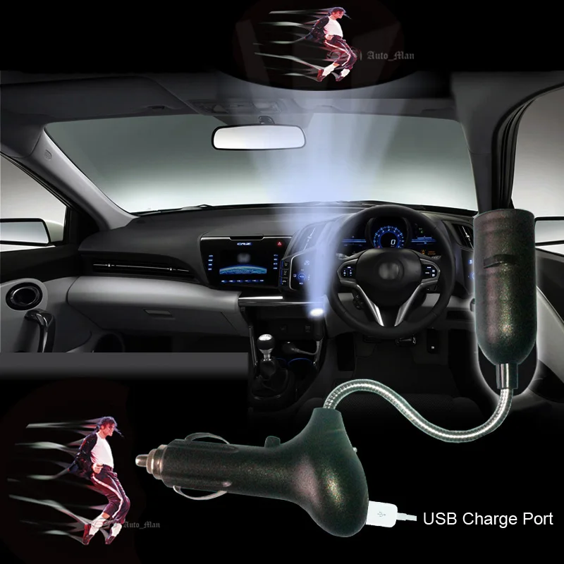 

Dancing Michael Jackson Logo Car Cigarette Laser Projector Dome Roof Reading Ghost Shadow Decorative Atmosphere LED Light #B1004