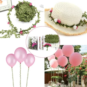 

Simulation plant green thin cane 40 meters balloon decoration DIY lady head ring flower iron wire accessories