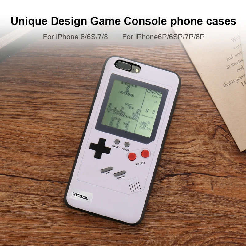 Khisol Ретро GB Gameboy Tetris чехол для телефона s для iPhone 6 6S 7 8 Plus Мягкий PC силиконовый чехол для телефона чехол для игровой консоли для Iphone X