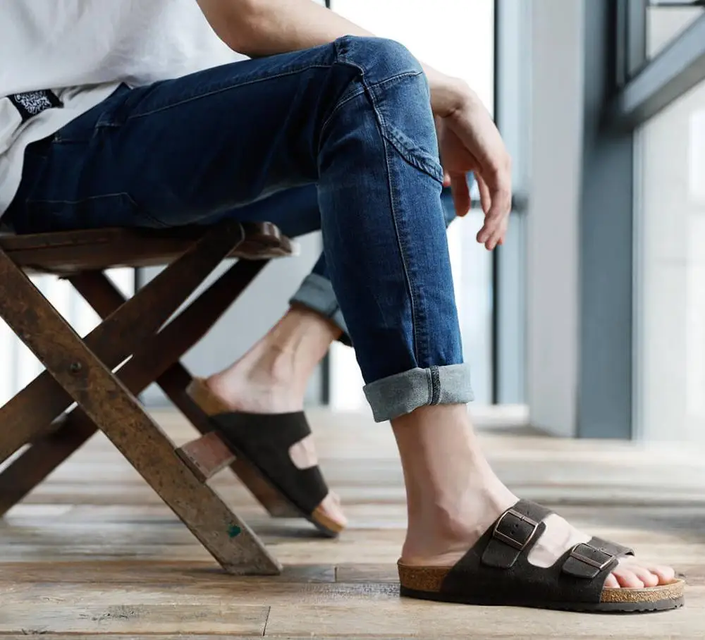  Xiaomi youpin Aishoes men summer Wild Cool Cork sandals Soft cowhide Beach Ssandals Fashion Casual 