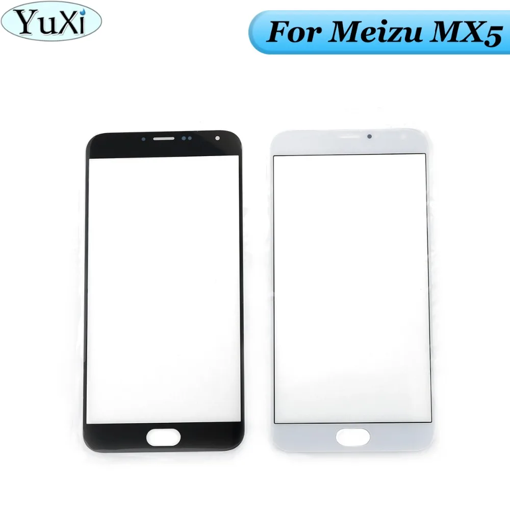 

YuXi 5.5''For Meizu MX5 Front Outer Screen Glass Replacement Front Touch Screen for Meizu MX 5 Cover Lens Black White