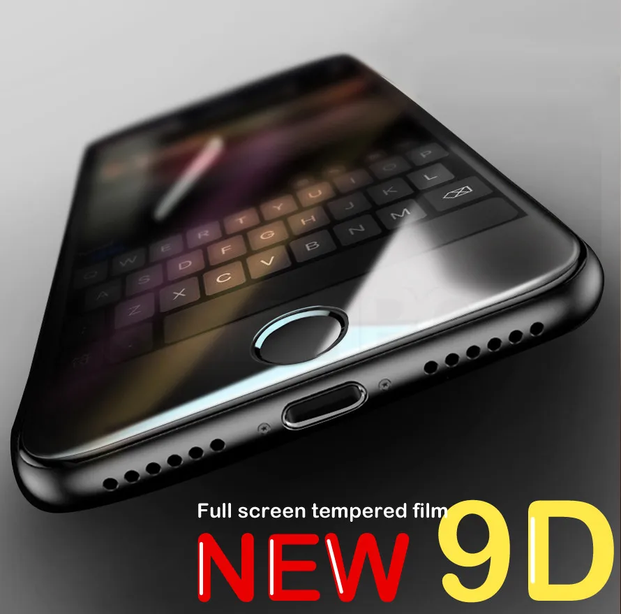 9D Full Curved Tempered Glass On The For iPhone 7 8 6 6S Plus X XS Max XR Screen Protector For iPhone 6 6S 7 8 Plus Glass Film
