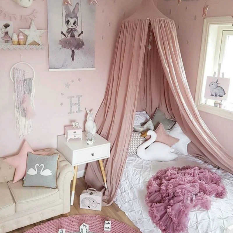 

Baby Crib Bed Mosquito Net Cotton Bed Canopy Babybett Mosquito Net Curtain Infant Boys Girls Baby Room Decoration Chambre Enfant