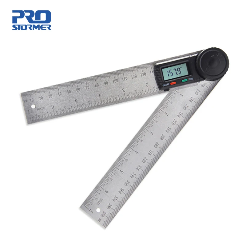 

Prostormer 360 Degree Digital Angle Ruler Finder Meter Protractor Inclinometer Goniometer Electronic Angle Gauge Stainless Steel