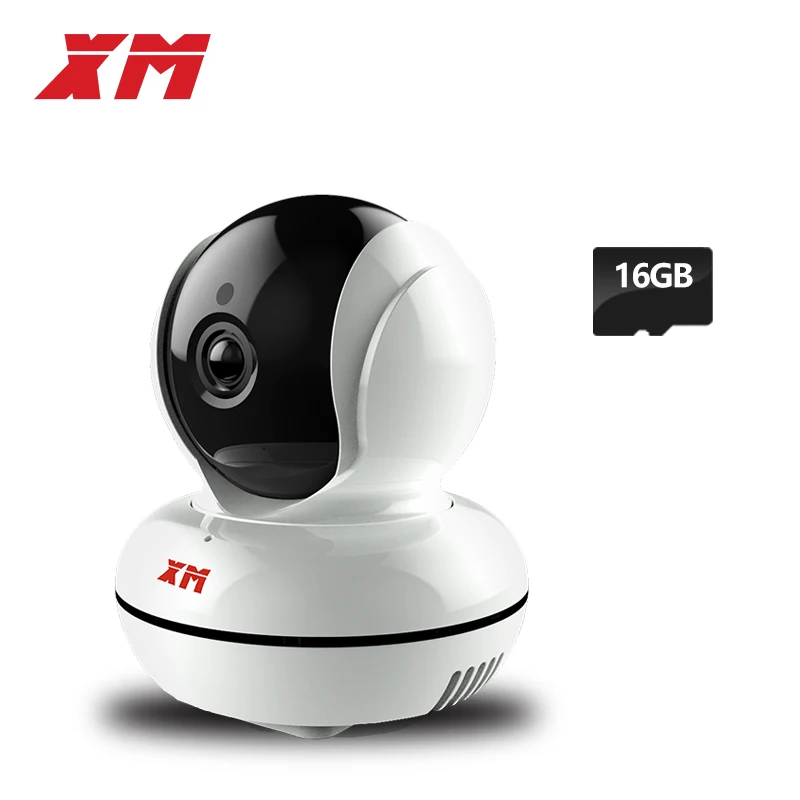 

XM 960P 1.3MP +16GB SD Card IP Camera Wifi P2P Pan/Tilt Two Way Audio Security Home Wireless Robot Camera