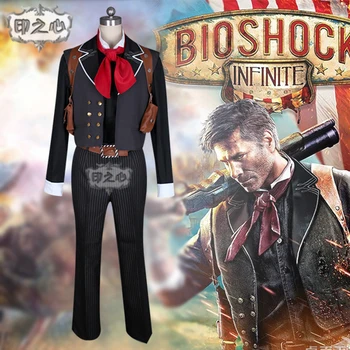 

[Customized] 2018 Game BioShock Infinite Booker DeWitt Uniform Cosplay Costume Unisex Full Set For Halloween Free Shipping New.