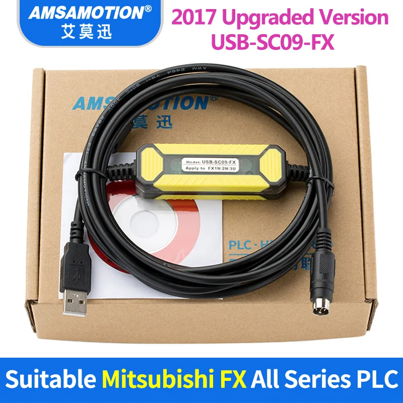 USB адаптер SC09 FX подходит для Mitsubishi Series Кабель программирования ПЛК FX0N FX1N FX2N FX0S FX1S
