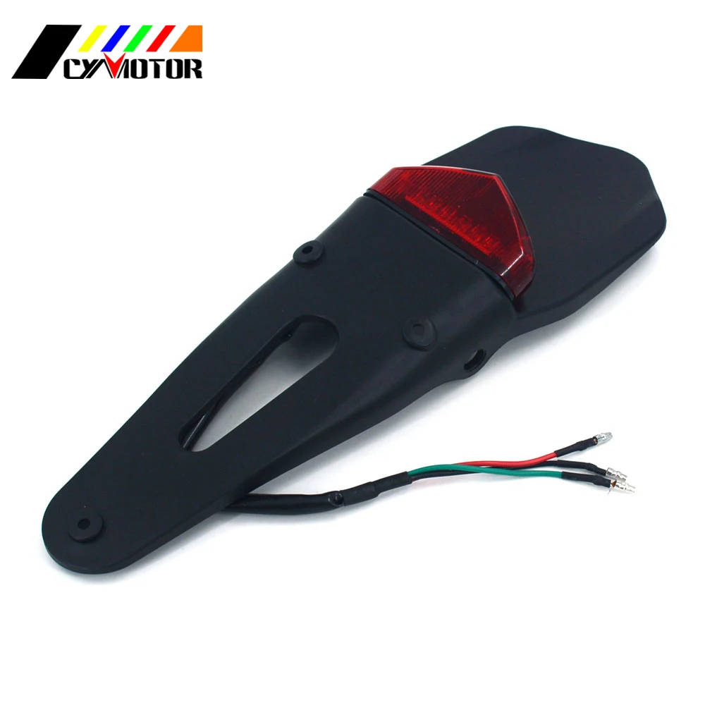 Заднее крыло мотоцикла с фонариком для YAMAHA KAWASAKI SUZUKI YZ YZF KX KLX KXF RM RMZ 125 150 200 250 300 350 400