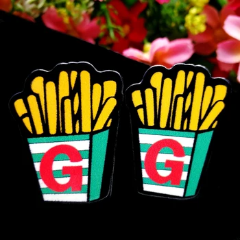 

40pcs/Lot 33x26mm Flat Back Resin Cabochon Kawaii Fake Food French Fries DIY Flatback Scrapbooking Accessories Decorative Craft
