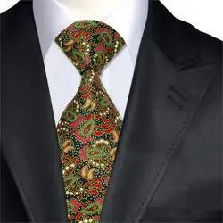 A-1271 шелк Gravatas печати Для мужчин s галстуки шеи галстуки желтый красный зеленый цветочный Галстуки для Для мужчин свадебные Бизнес костюм