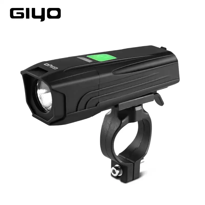 giyo linterna led t6 para bicicleta faro delantero para manillar recargable via usb de 450lm